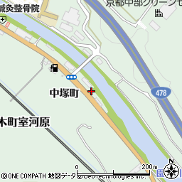 京都府南丹市八木町室河原中塚町周辺の地図