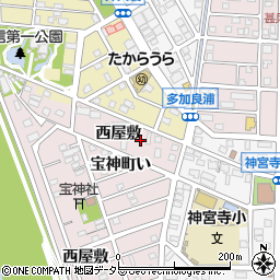 愛知県名古屋市港区宝神町西屋敷1120周辺の地図