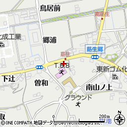 愛知県みよし市莇生町池下周辺の地図