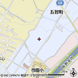 滋賀県東近江市五智町周辺の地図