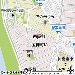 愛知県名古屋市港区宝神町西屋敷1118-2周辺の地図