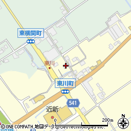 滋賀県近江八幡市東川町180周辺の地図
