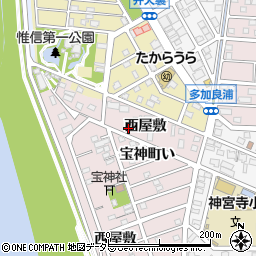 愛知県名古屋市港区宝神町西屋敷1114周辺の地図