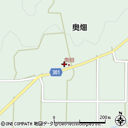 兵庫県丹波篠山市奥畑217周辺の地図