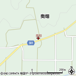 兵庫県丹波篠山市奥畑208周辺の地図