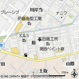 愛知県みよし市莇生町原周辺の地図
