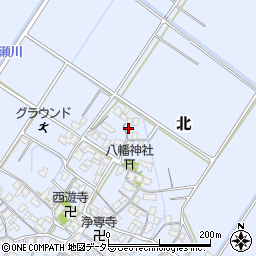 滋賀県野洲市北614-1周辺の地図