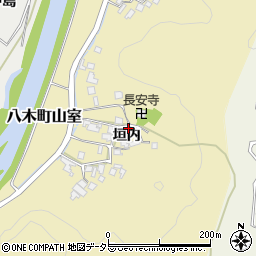 京都府南丹市八木町山室垣内周辺の地図