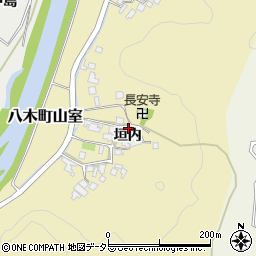 京都府南丹市八木町山室（垣内）周辺の地図