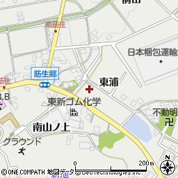 愛知県みよし市莇生町東浦周辺の地図
