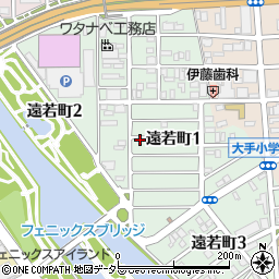 愛知県名古屋市港区遠若町周辺の地図