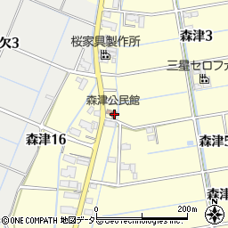 森津公民館周辺の地図
