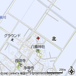 滋賀県野洲市北614周辺の地図