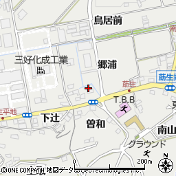 愛知県みよし市莇生町郷浦周辺の地図