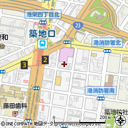 築地公設市場周辺の地図