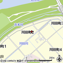 愛知県豊田市川田町周辺の地図