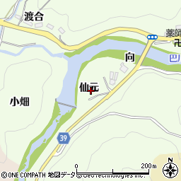 愛知県豊田市則定町仙元周辺の地図