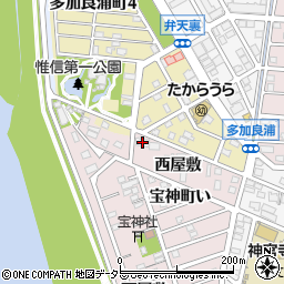 愛知県名古屋市港区宝神町西屋敷1113周辺の地図