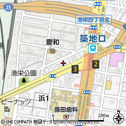 名鉄協商築地口第６駐車場周辺の地図