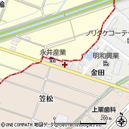 愛知県みよし市三好町（笠松）周辺の地図