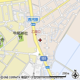 滋賀県野洲市西河原1052周辺の地図