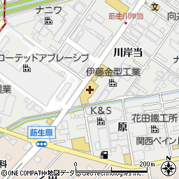 愛知県みよし市莇生町川岸当4周辺の地図