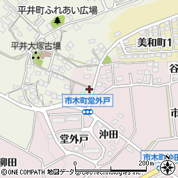 愛知県豊田市市木町谷耳太57-1周辺の地図