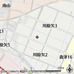 愛知県弥富市川原欠周辺の地図