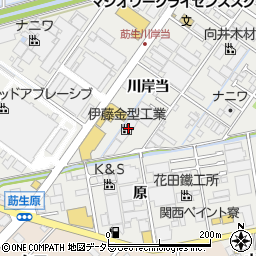愛知県みよし市莇生町川岸当38周辺の地図