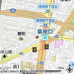 名鉄協商築地口第３駐車場周辺の地図