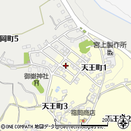 天王住宅周辺の地図