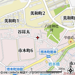 愛知県豊田市市木町谷耳太13周辺の地図