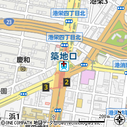 築地口駅周辺の地図