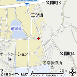 愛知県豊田市白山町（二ツ坂）周辺の地図