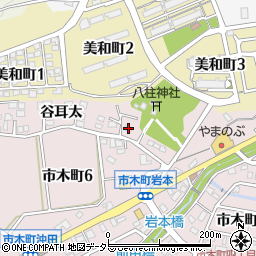 愛知県豊田市市木町谷耳太12周辺の地図