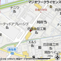 愛知県みよし市莇生町川岸当6周辺の地図