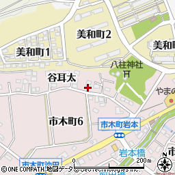 愛知県豊田市市木町谷耳太17周辺の地図