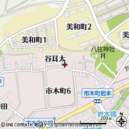 愛知県豊田市市木町谷耳太19周辺の地図