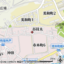 愛知県豊田市市木町谷耳太30周辺の地図