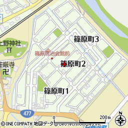 滋賀県近江八幡市篠原町周辺の地図