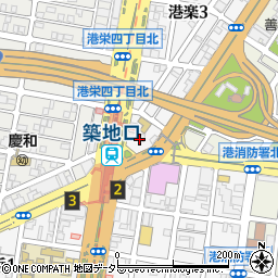 名古屋市役所交通局　地下鉄名港線築地口駅周辺の地図