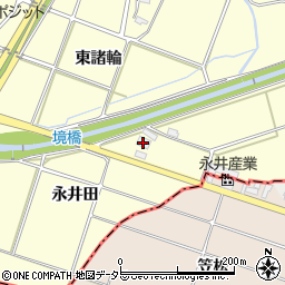 愛知県東郷町（愛知郡）諸輪（永井田）周辺の地図