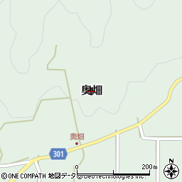 兵庫県丹波篠山市奥畑周辺の地図