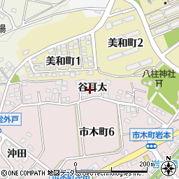 愛知県豊田市市木町谷耳太周辺の地図
