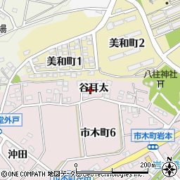 愛知県豊田市市木町（谷耳太）周辺の地図