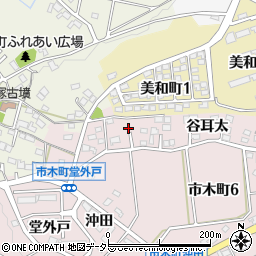 愛知県豊田市市木町周辺の地図