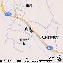 京都府南丹市八木町神吉向尾周辺の地図