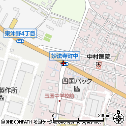 妙法寺町中周辺の地図