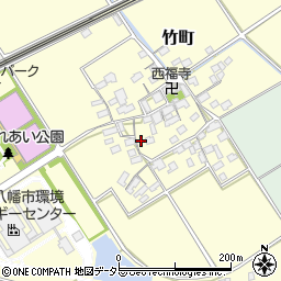 滋賀県近江八幡市竹町336周辺の地図