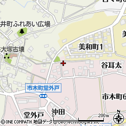 愛知県豊田市市木町谷耳太47-1周辺の地図